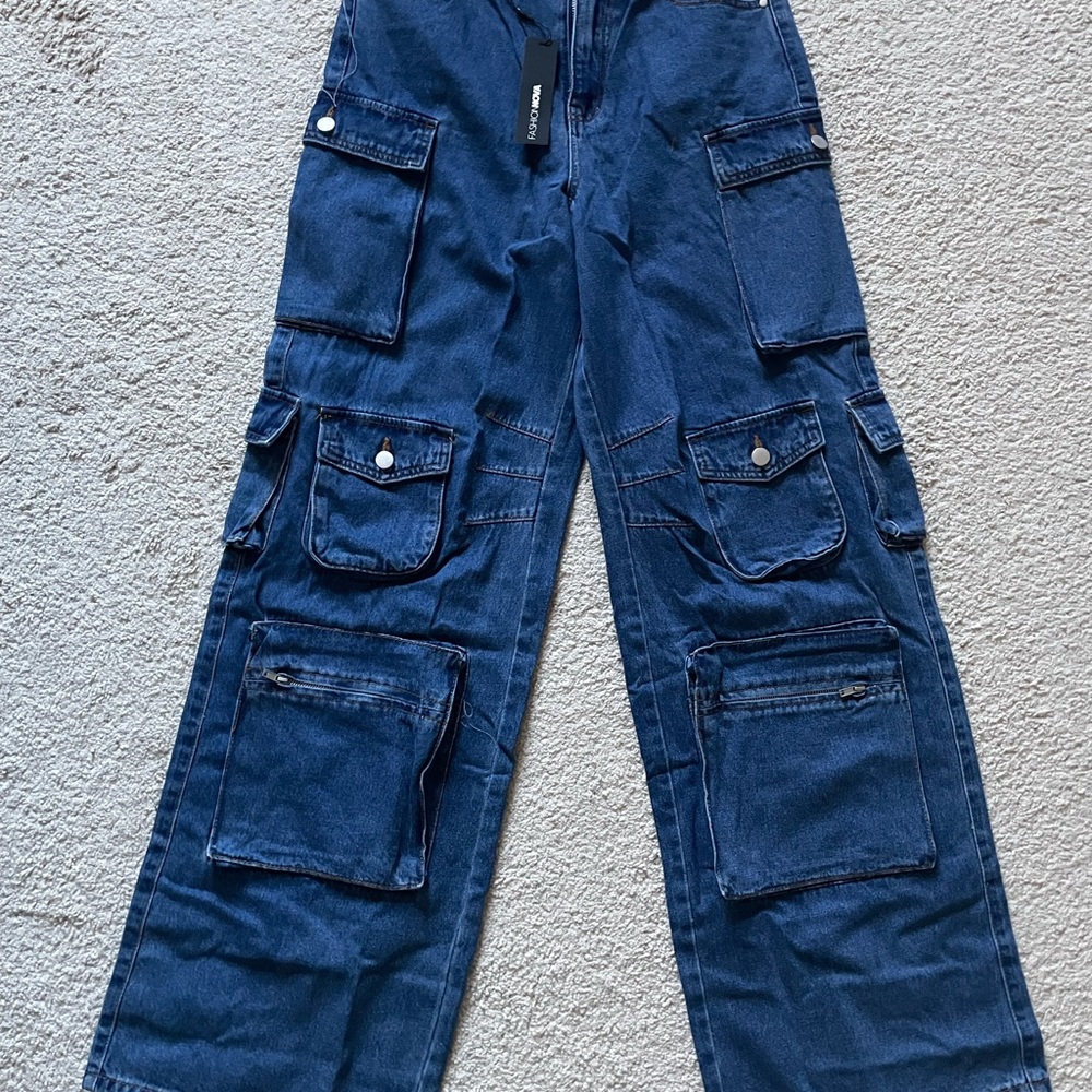 Lily High Rise Cargo Jeans - Picture 3 of 6